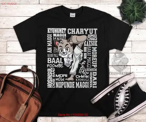 Camiseta de Taekwondo de gato Tae Kwon Do cumpleaños para niños niñas suéter de artes marciales Taekwon Karate mamá mangas largas o cortas