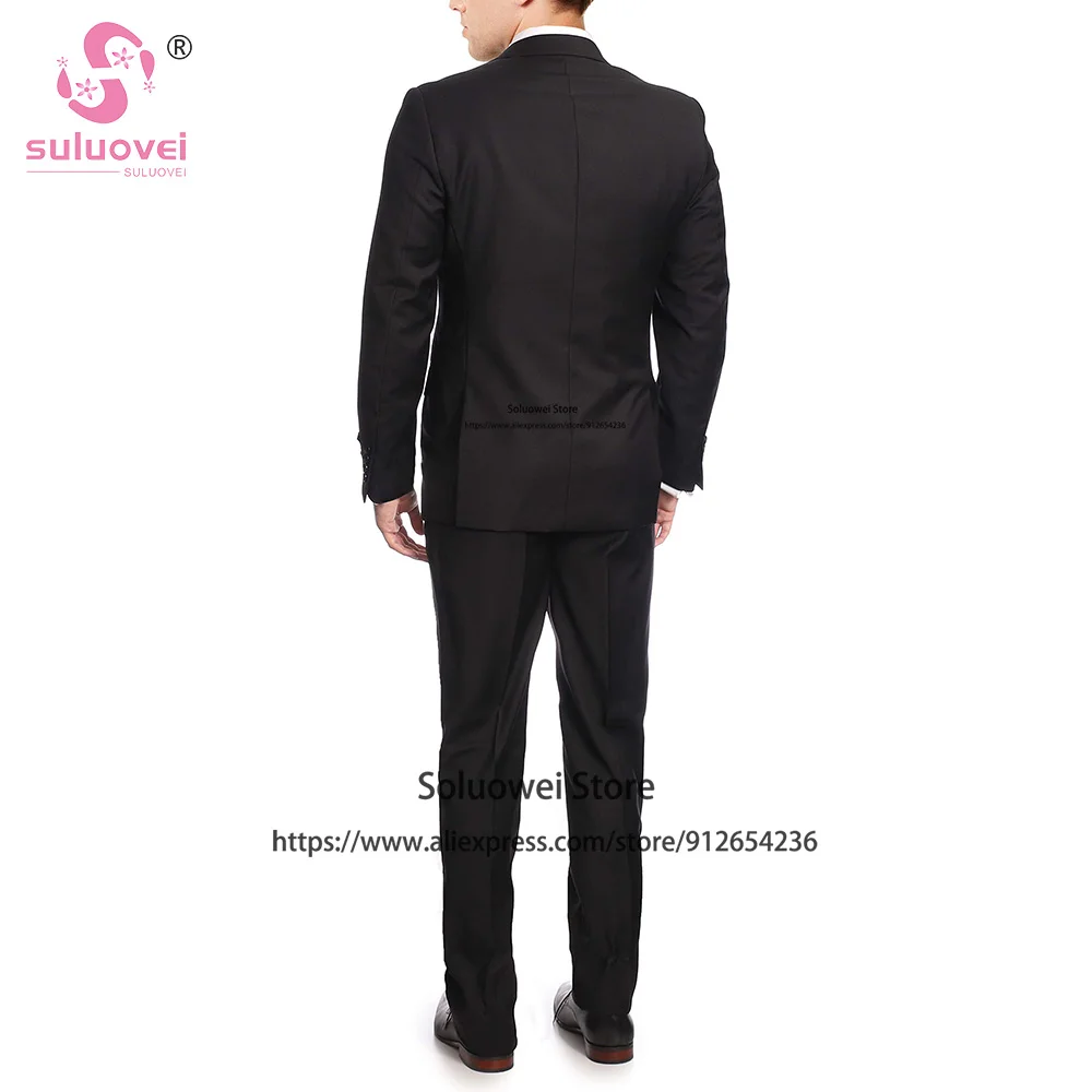 Trajes clásicos lisos para Hombre, conjunto De chaqueta y pantalones elásticos Premium hechos a medida, esmoquin Formal para boda, Trajes elegantes,