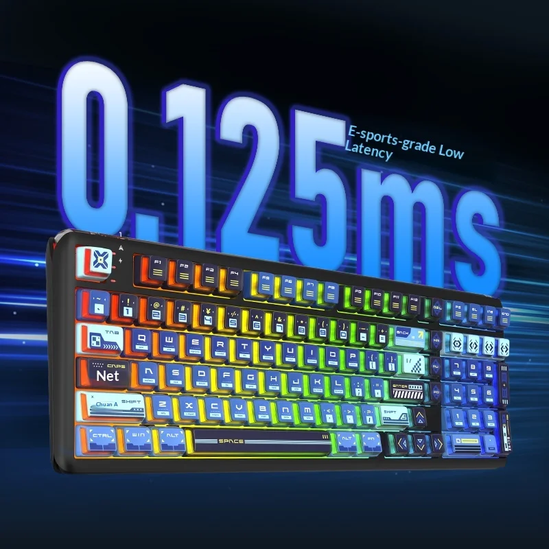 ROYAL KLUDGE RK K99 Bluetooth Wireless Keyboard Dual 8k Polling Rate 0.125ms Low Latency 10000mAh RGB Gaming Mechanical Keyboard