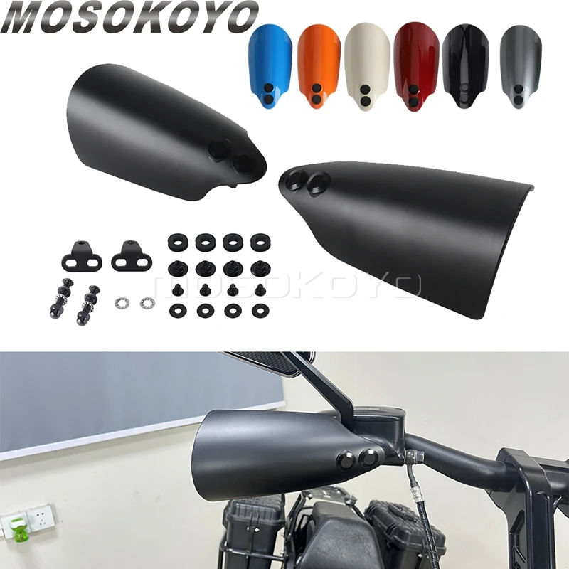 Motorcycle Hand Guard Windshield for Harley Street Glide CVO Special FLHXS FLHX Electra Glide Handle Bar Cover Handguard 14-20