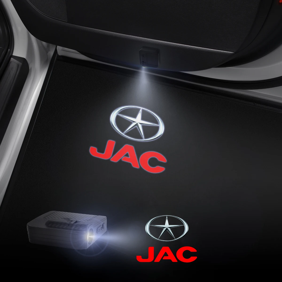 1/2PCS For JAC Auto Refine iEV4 J3 J2 S5 A5 J5 J6 J4 Vapour JS2 T8 Car Door Welcome Lights Laser Projector Logo Wireless Sensing