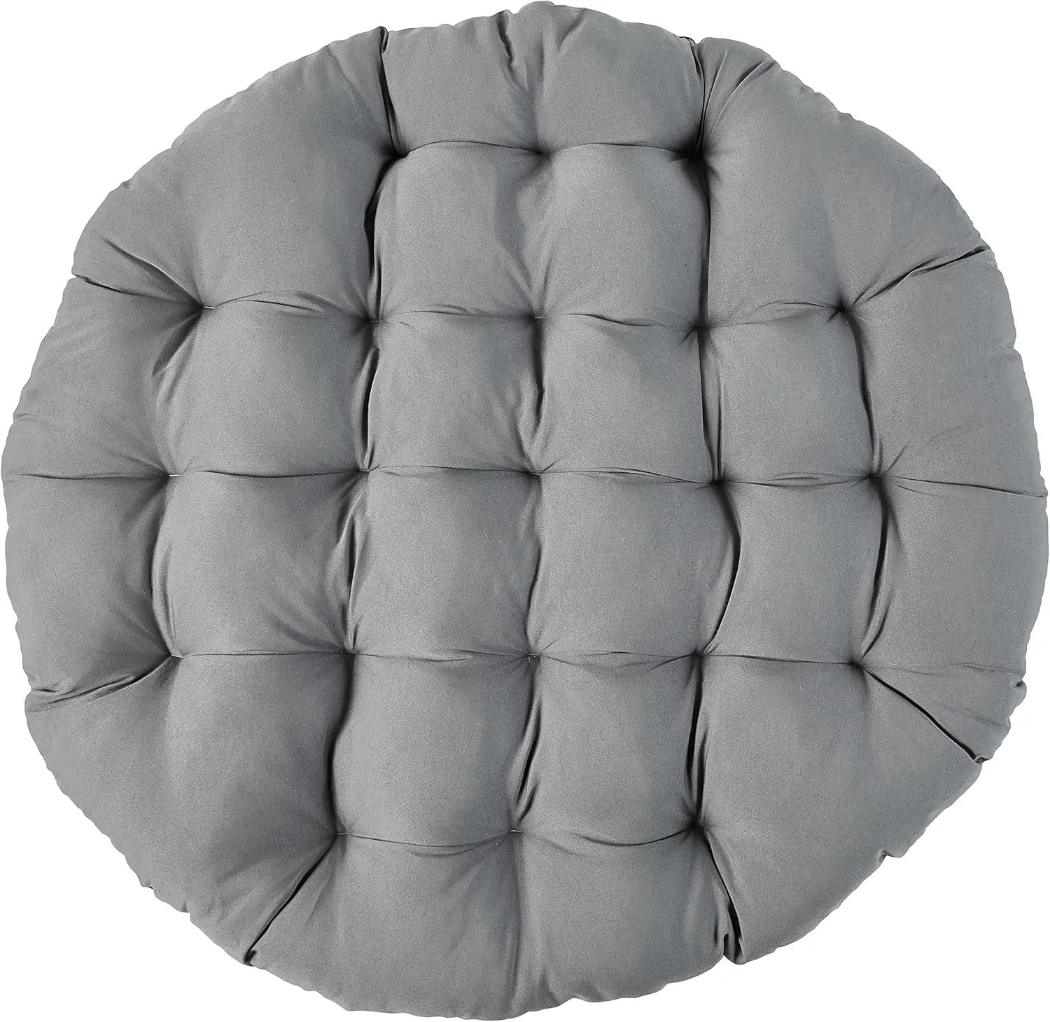 

Steel Grey Papasan Chair Cushion, 48x48x6 Inches, Polyester Twill Fabric
