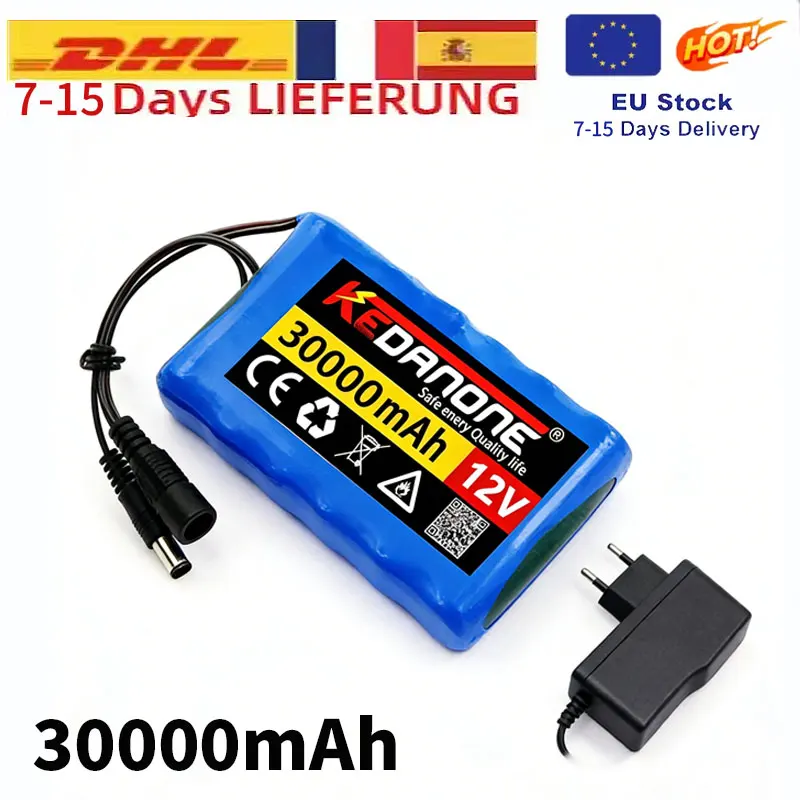 

3S2P 2025 New 12V 30000mAh 18650 battery Li-ion Rechargeable Batteries with BMS Lithium Battery packs Protection Board 30Ah/20Ah
