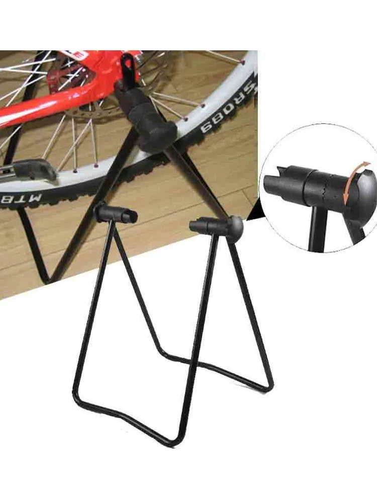AliExpress Universal Foldable Bicycle Bike Display Rack Triangle Wheel Hub Repair Stand KickStand For Vertical Parking Bike Accessories