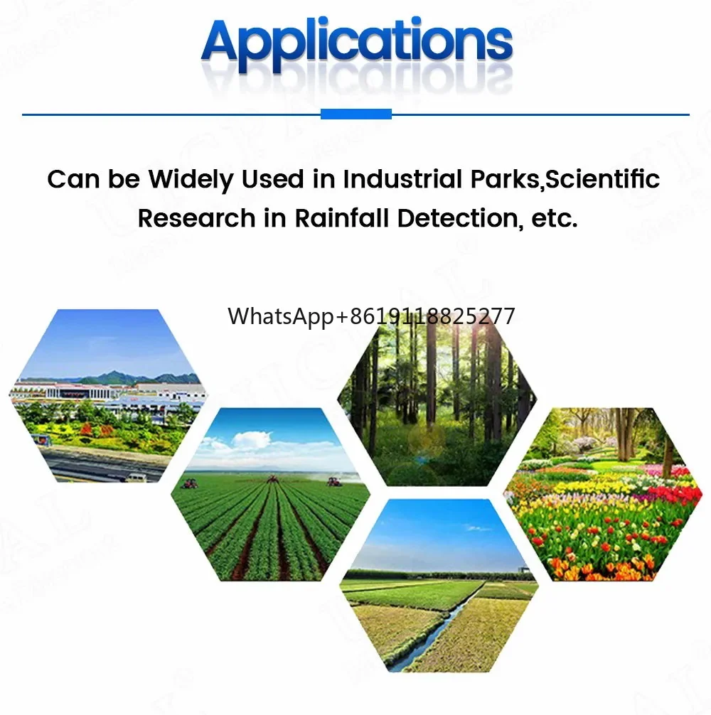 Sensor hujan optik dua saluran, pengukur hujan modern luar ruangan, pemantauan presisi tinggi, pemancar air hujan