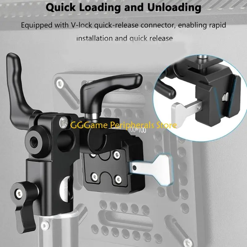 

U55B Aluminum Alloy Rotatable V Lock Fast Mounting Plate For Studio Light Stands