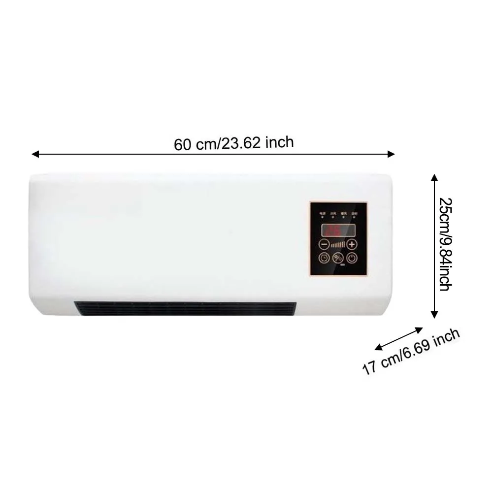 Wall-Mounted Air Conditioner with Integrated Heater for Combo Use 1800W Output 3-Speed Airflow Control 8-Hour Timer Function