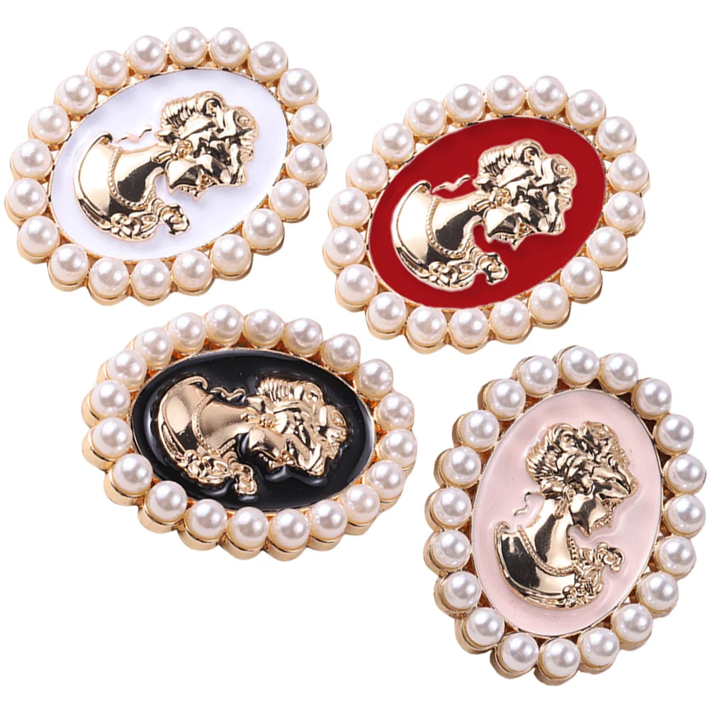 

4 Pcs Retro DIY Accessories Flatback Embellishments for Crafts Decorate Charms Phone Vintage Cell Earring Making