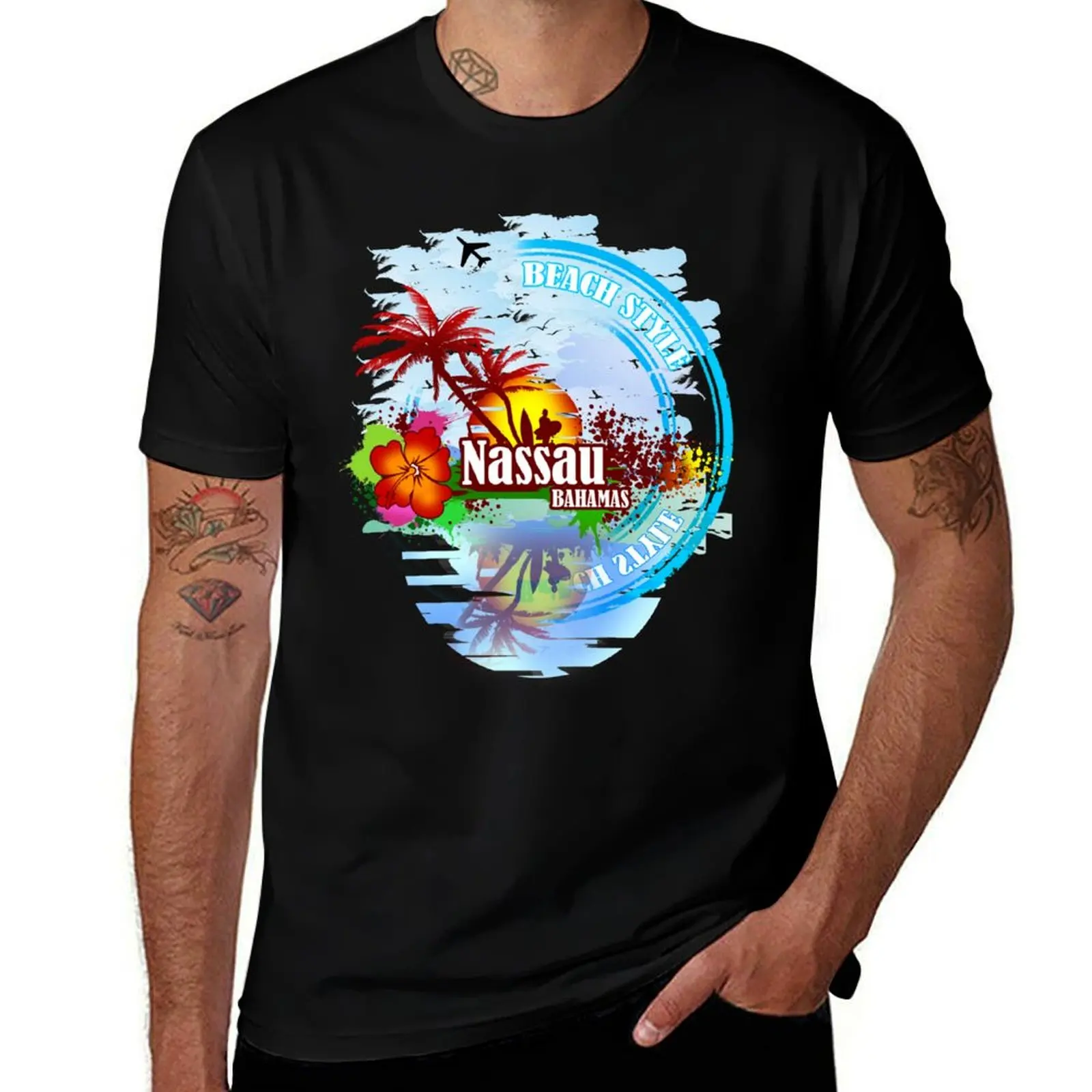 Nassau Bahamas T-Shirt Gym Exercise Short Sleeve T-Shirt
