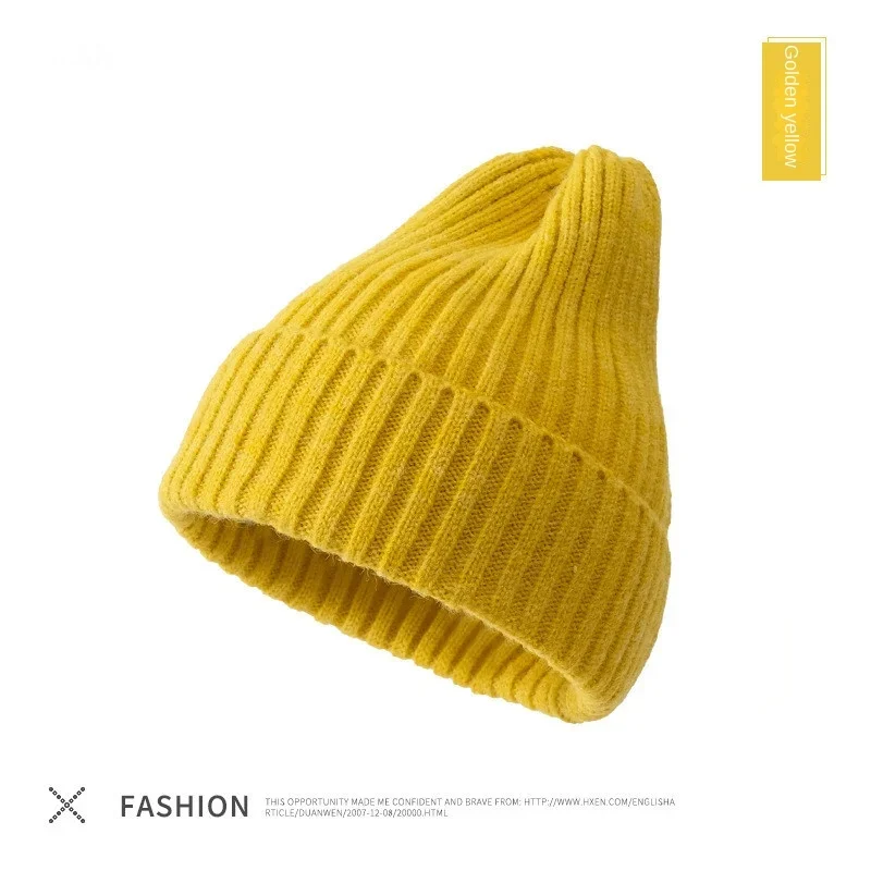 2022 New Beanie Caps Winter for Women Men Boys Girls Crochet Skullies Hat Solid Color Unisex Autumn Knitted Beanies Cap