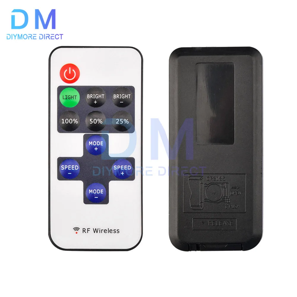 12V RF Wireless Remote Control Switch Controller LED Dimmer Mini In-line LED Light Controller