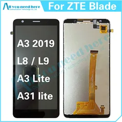 100% Test For ZTE Blade L8 L9 A31 Lite A3 2019 LCD Display Touch Screen Digitizer Assembly Repair Parts Replacement