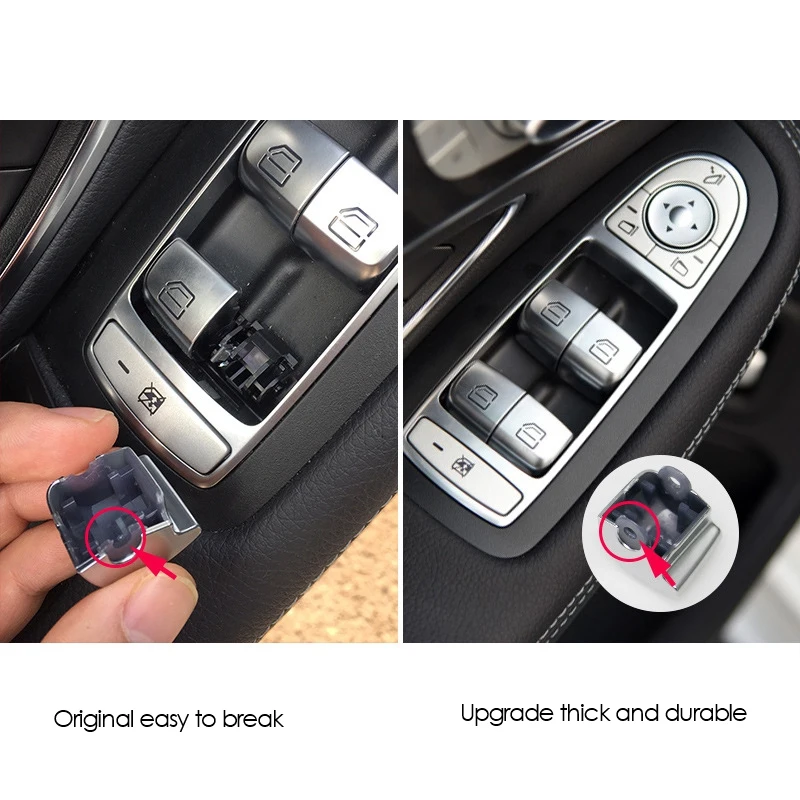 Porta e janela de vidro Lifter Control Switch Button, Mercedes-Benz Classe C, W205, GLC, W253, 4pcs