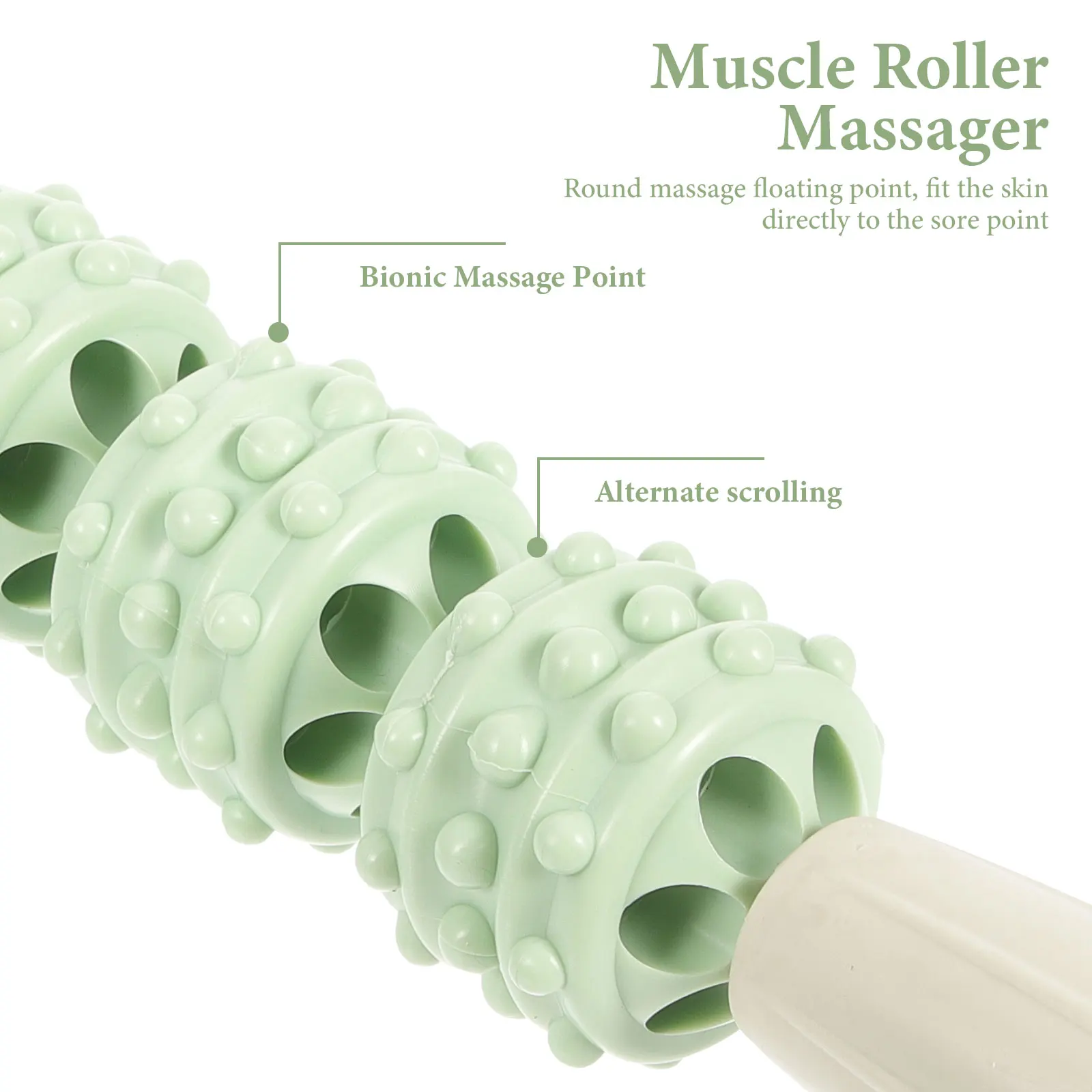 

Yoga Massage Wolf Stick Multi Purpose Body Massager Lightweight Leg Muscle Roller Stick For Pain Relief Deep Tissue