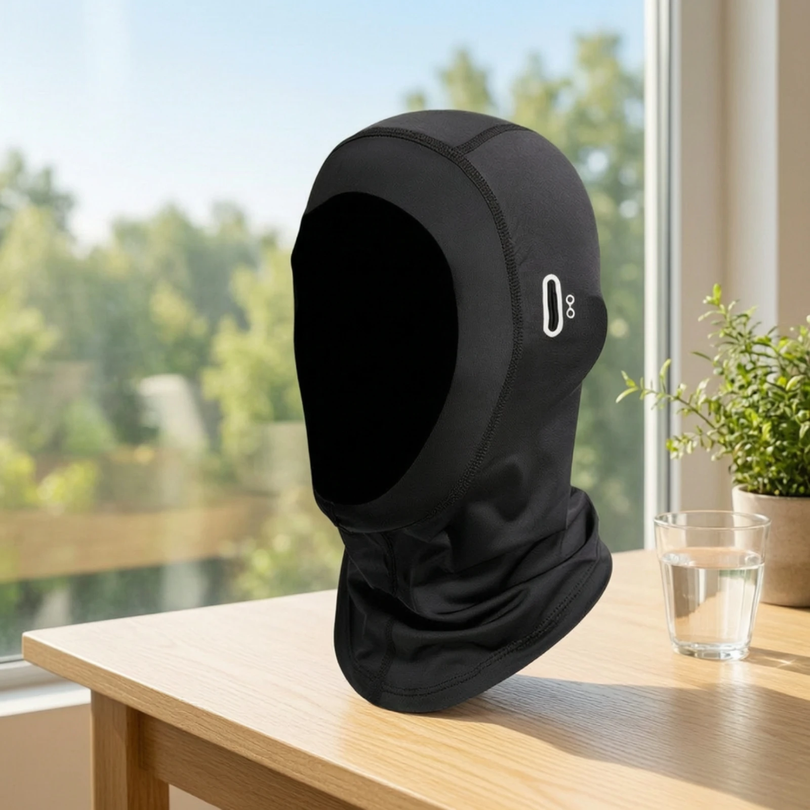 Balaclava with Glasses Port Stretch Open Face Balaclava Helmet Liner Sleek Full Head Hood Breathable for Cyclists, Cycling