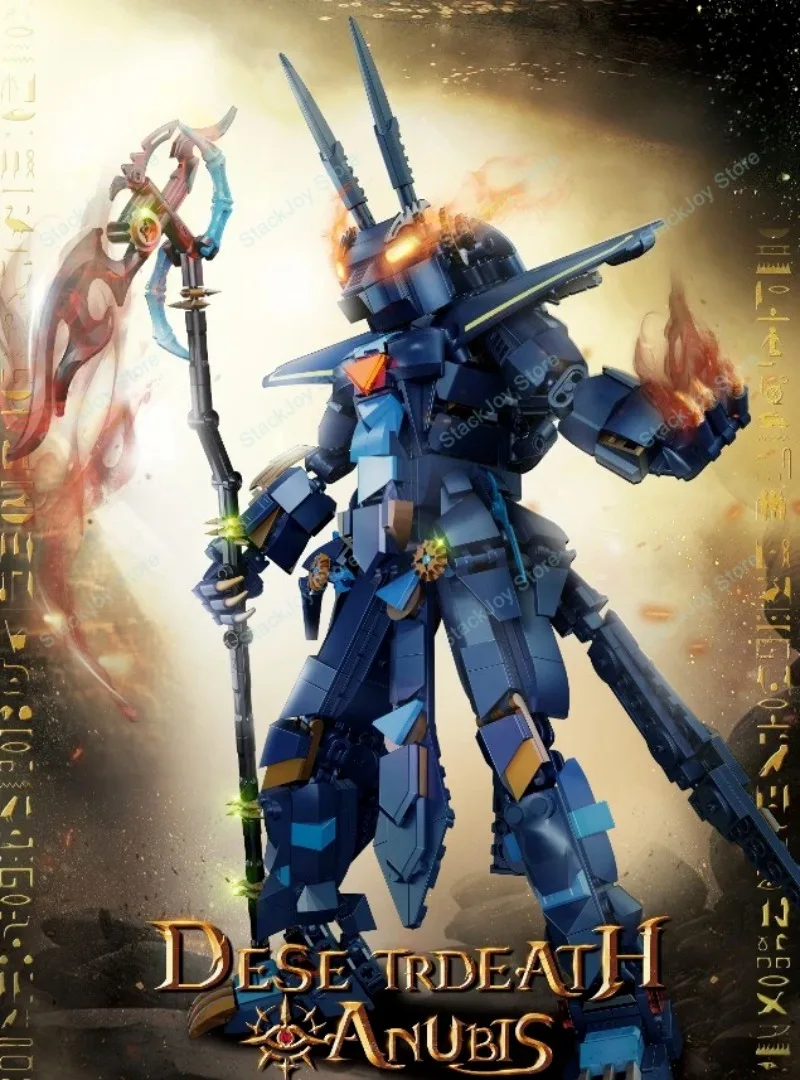 

New Anubis Desert Reaper Mecha Building Blocks Assembled Robot STEM Educational Toy Collection Birthday Gift for Children's MOC