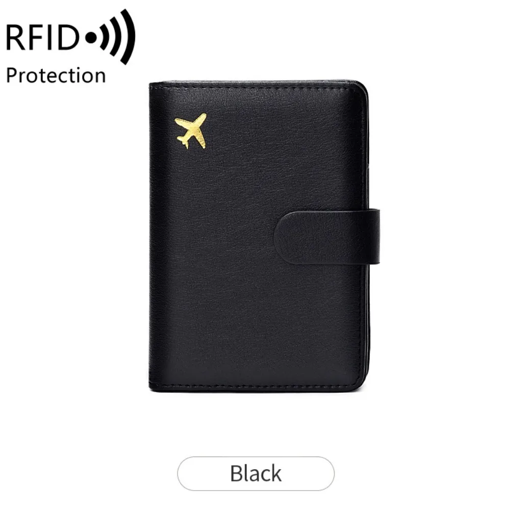 

Card Holder PU Passport Bag Purse Passport Cover Passport Clip RFID Anti-theft Ticket Holder Certificate Storage Bag Men