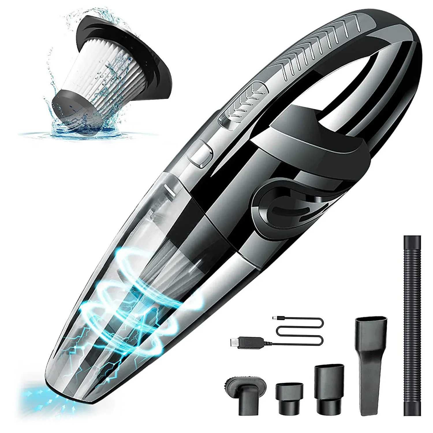 

Handheld Vacuums Cordless Powered Battery Rechargeable Small and Portable for Home Office and Car Cleaning