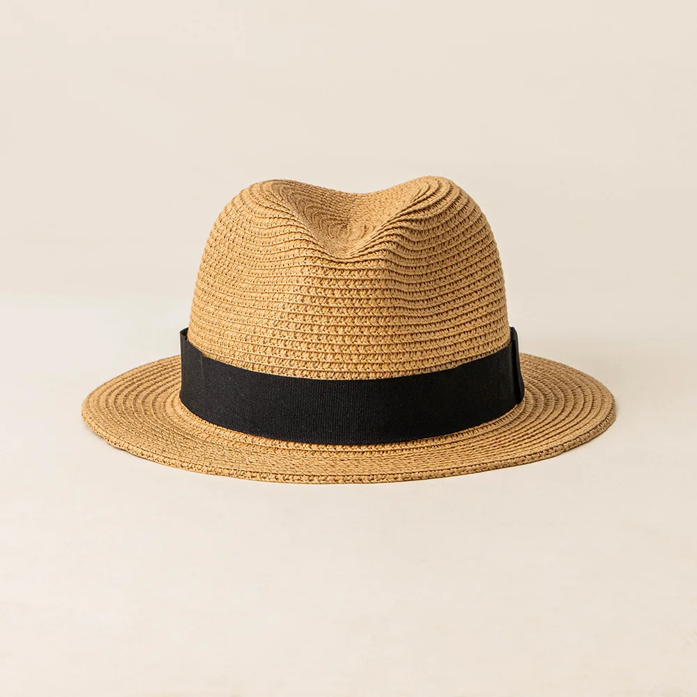 Sommer Kinder Eltern-Kind Strohhüte Britischer Stil Jungen Mädchen Strand UV-Schutz Outdoor Reise Sonnenhüte – Detail 11