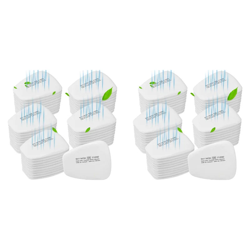 

AA49 100PCS 5N11 Respirator Filter Cotton,6001 Filter Cartridges For Respirator Particulate Filter For Use With 6200, 6502