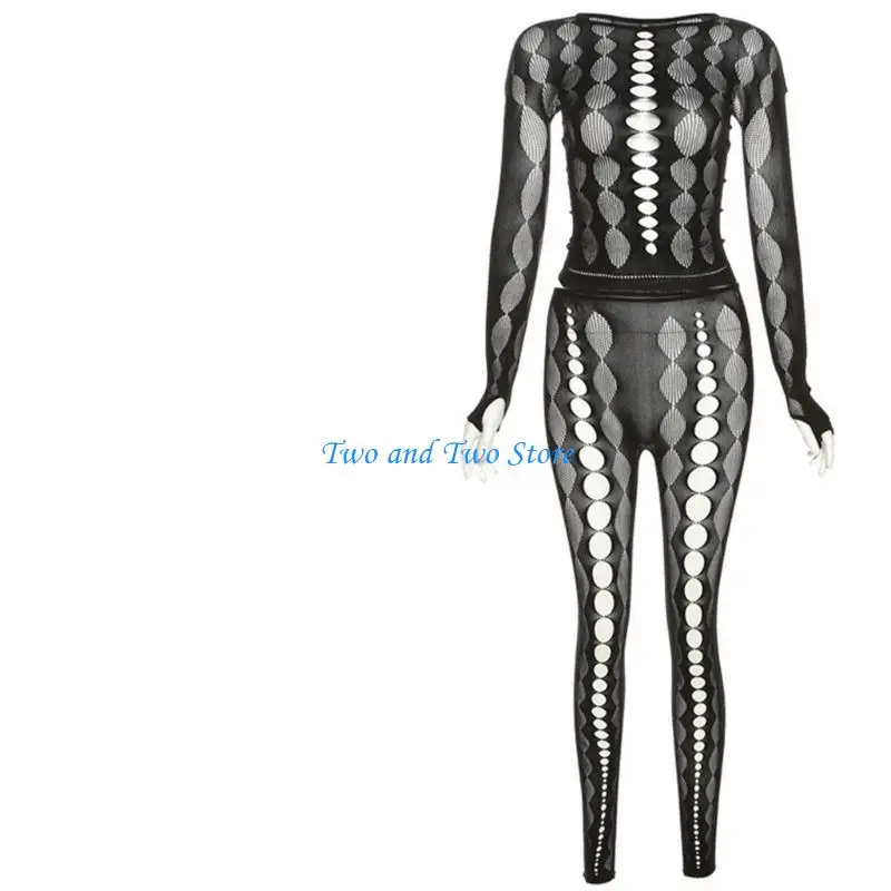 

HX6F Women's Fashion Long Pants Set Black Trendsetter Women's Wear Easy to Maintain Suitable for Trendsetters