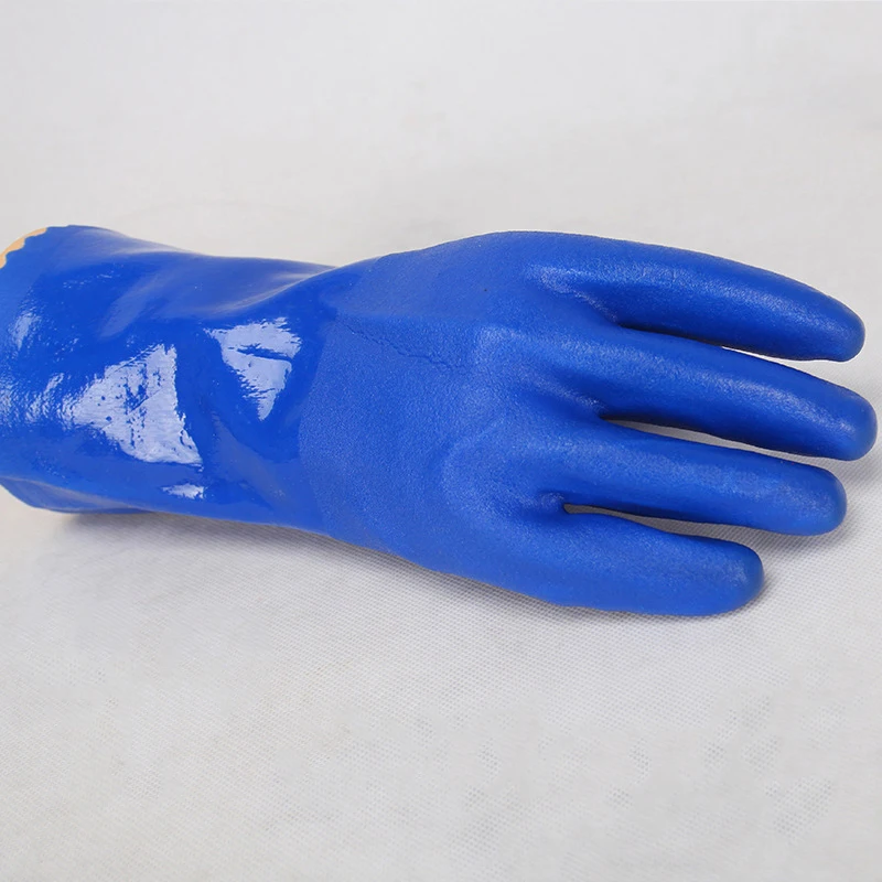 PVC Industrial Rubber Gloves Anti Slip Thickening Anti Corrosion Chemical Wear-resistant Waterproof Labor Protection Gloves