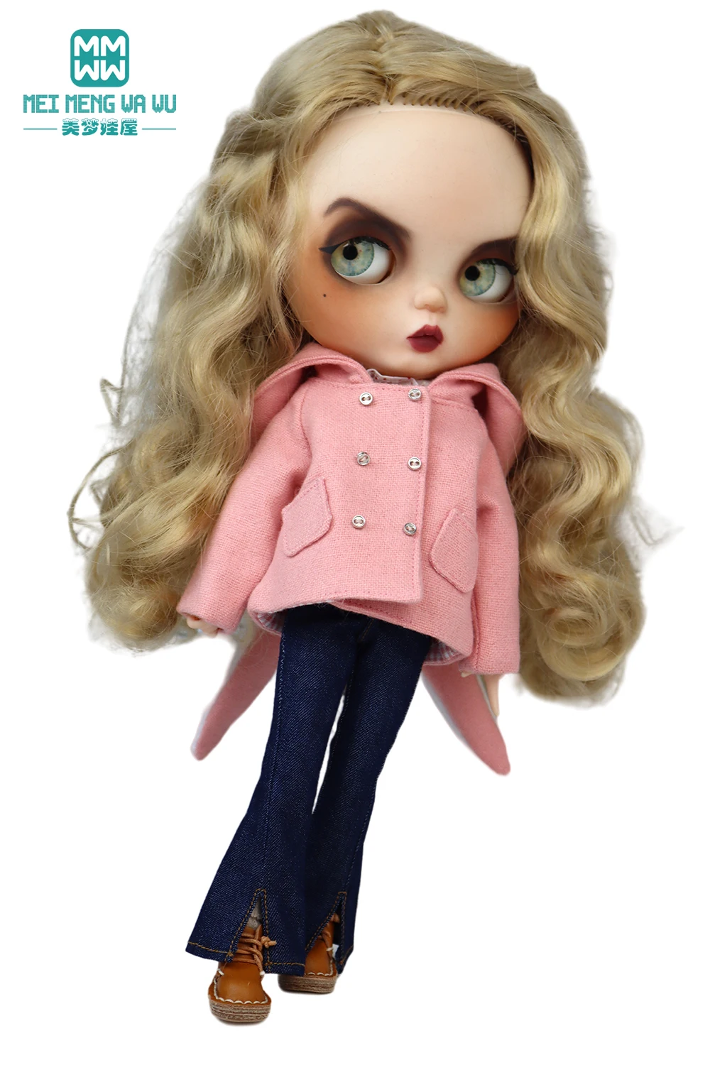 

Подходит для 28 см Blyth Azone OB22 OB24, аксессуары, модное шерстяное пальто с заячьими ушками, подарок