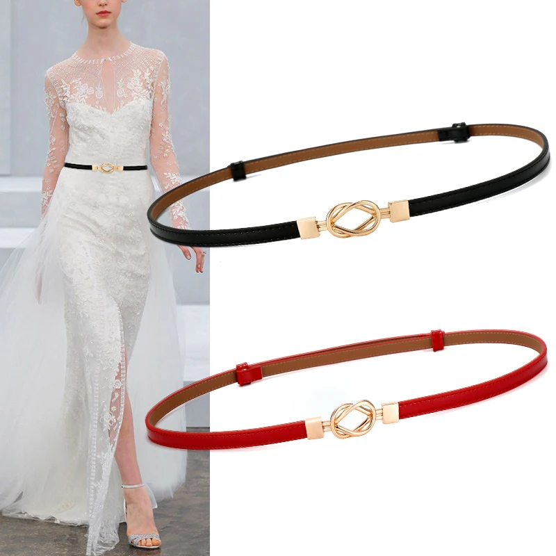 Nuove cinghie per le donne cinturino in pelle verniciata oro hasp fibbia di modo sottile regolare cummerbunds vestito di colore della caramella ceinture femme