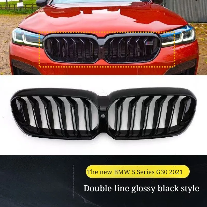 

Replacement LED Light Front Radiator Grill Kidney Bumper OEM Hood Grilles For BMW 5-Series G30 LCI 2021-2022 51129852169