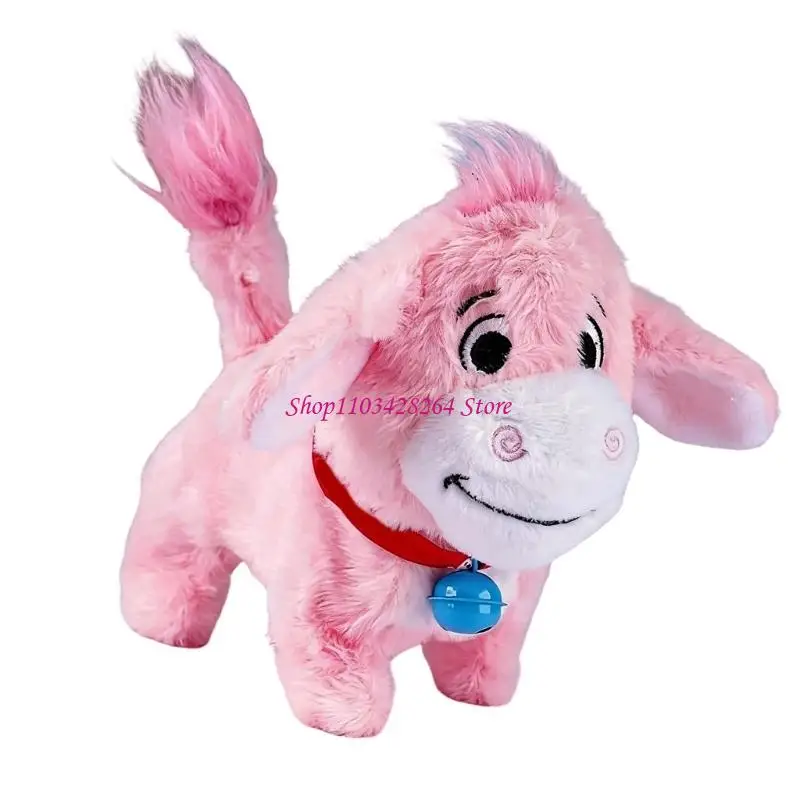 Adorable Moving and Sound Producing Plush Donkeys Toy for Children Realistic Play Companion Ages 3 and Up