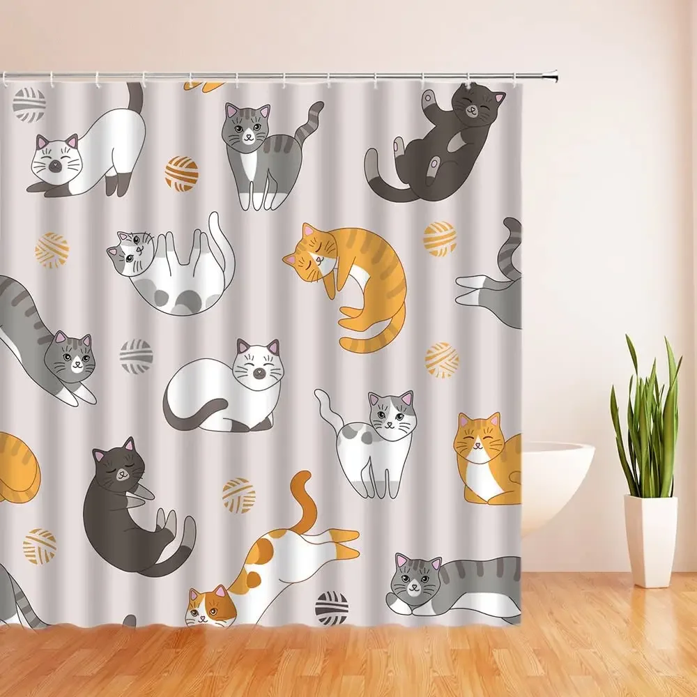 Cute Bulldog Shower Curtain Creative Inspirational Quotes Bathroom Rules Wooden Board Animal Fabric Bathroom Curtain with Hooks