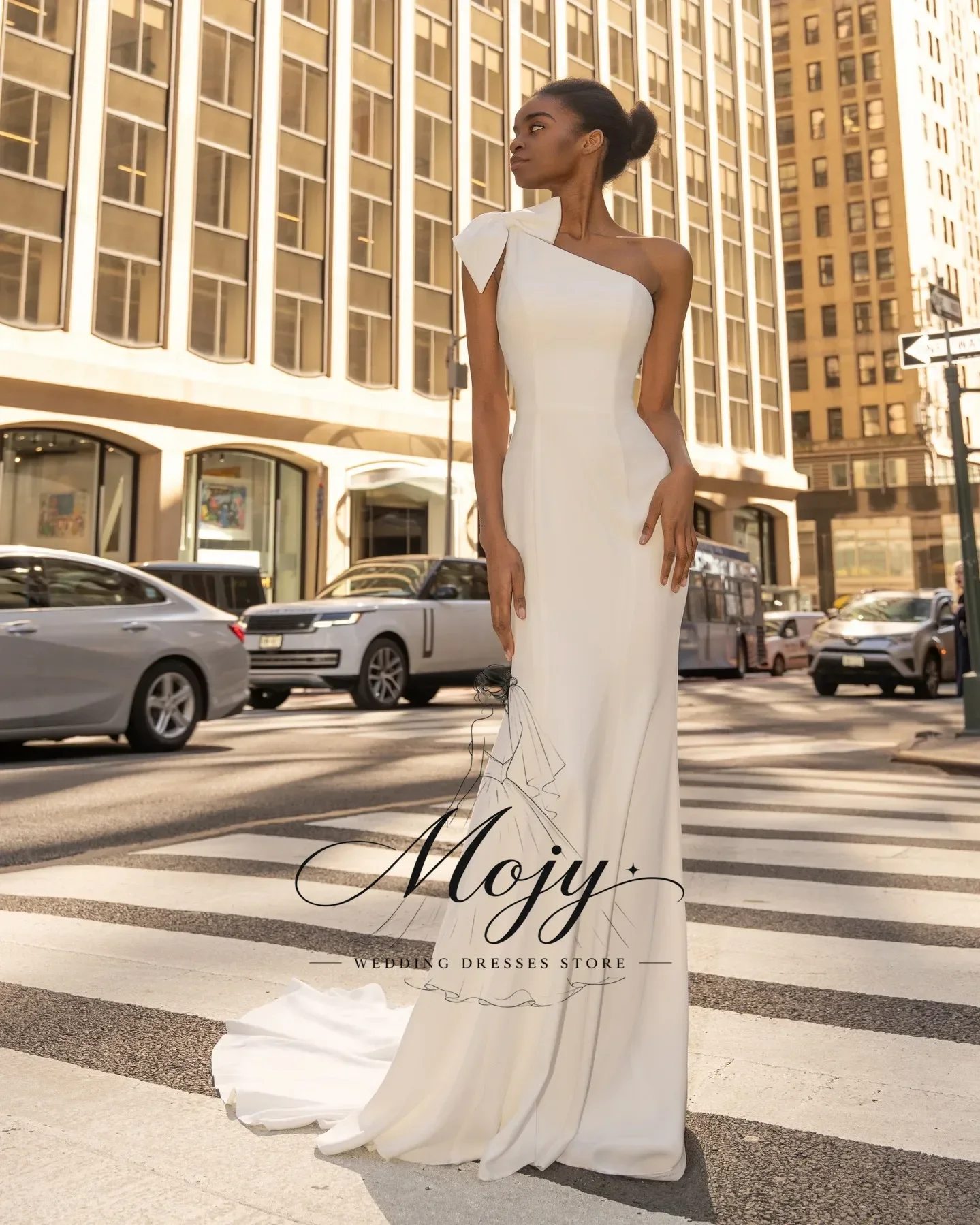 Mojy Customized One Shoulder Sleeveless Women Evening Dresses Vintage Mermaid Prom Gowns Engagement Banquet Vestidos De Novia Bo