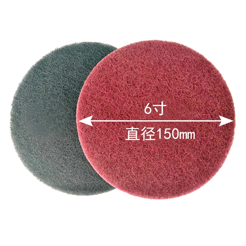 6 Inch Round Industrial Cleaning Cloth Flocking Self-adhesive Cleaning Vegetable Cloth Stainless Steel Metal Polishing Wire Draw