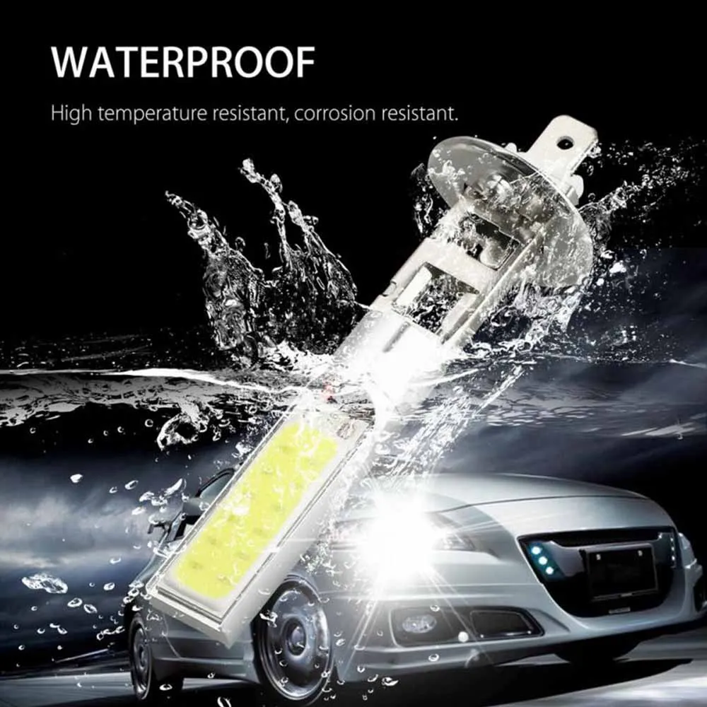 1Pc H1/H3 Canbus Super Bright Car Fog Light White LED BulbHeadlight COB 12V 20W 6000K Running Light Bulb For Dropship Wholesale