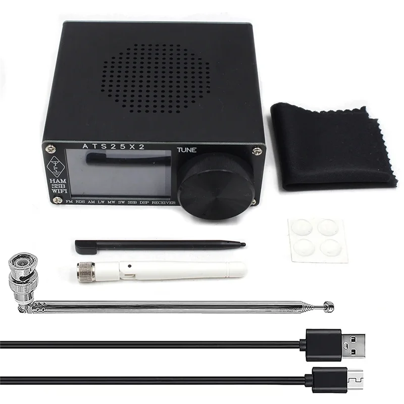 جهاز استقبال راديو ABKI-Wifi تمكين Ats25x2 DSP مع تغطية كاملة النطاق وشاشة لمس 2.4 بوصة لجميع أشرطة الموجات القصيرة