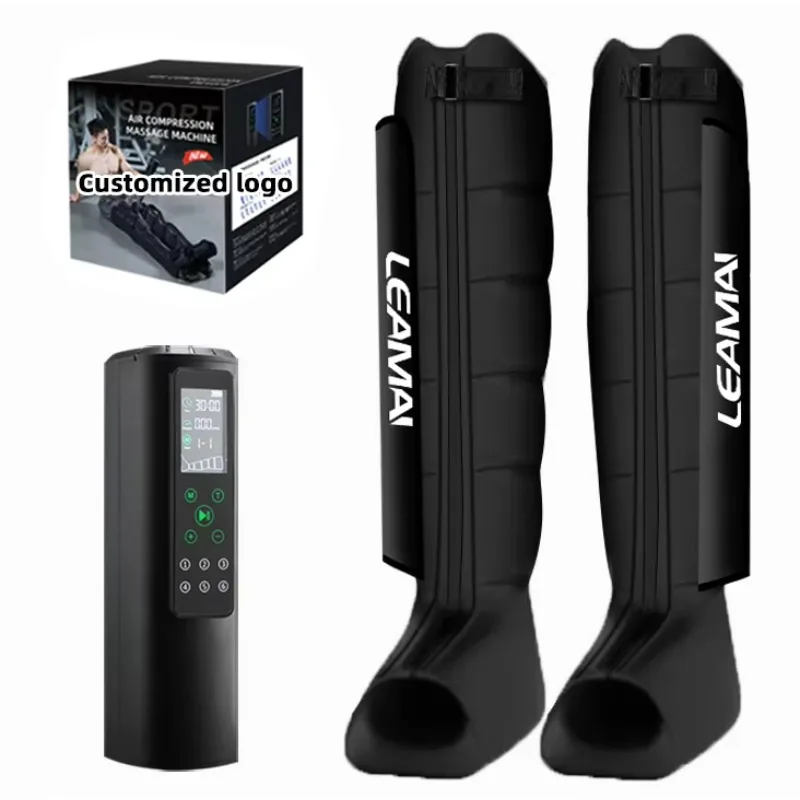 2026 Rechargeable Six Chamber Pressure Intensity Level High Quality ABS+TPU Materials Leg Pressotherapy Massager Wireless Remote