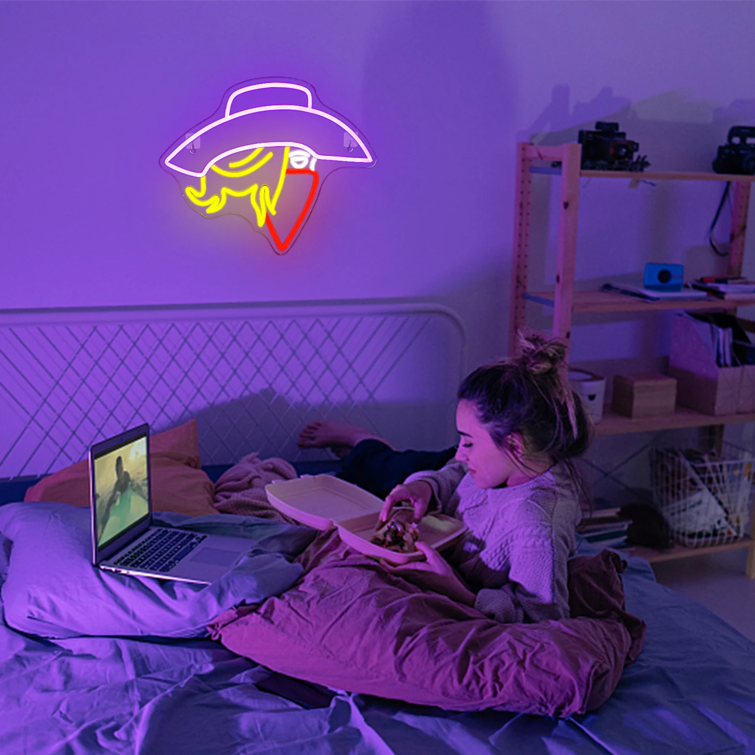 Cowboy Lady Neon LED Sign Art Lights, USB Powered Decoração do quarto, Cool Design Logo, Festa, Clube, Dimmable Neon Wall Lmap