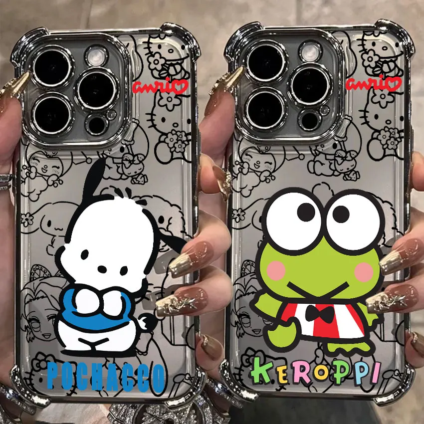 

Kawaii Cute Sanrio Case For Samsung Galaxy A56 A55 A54 A52 A53 A36 A34 A35 A33 A50 A73 A26 A25 A16 A06 Clear Silver Phone Cover