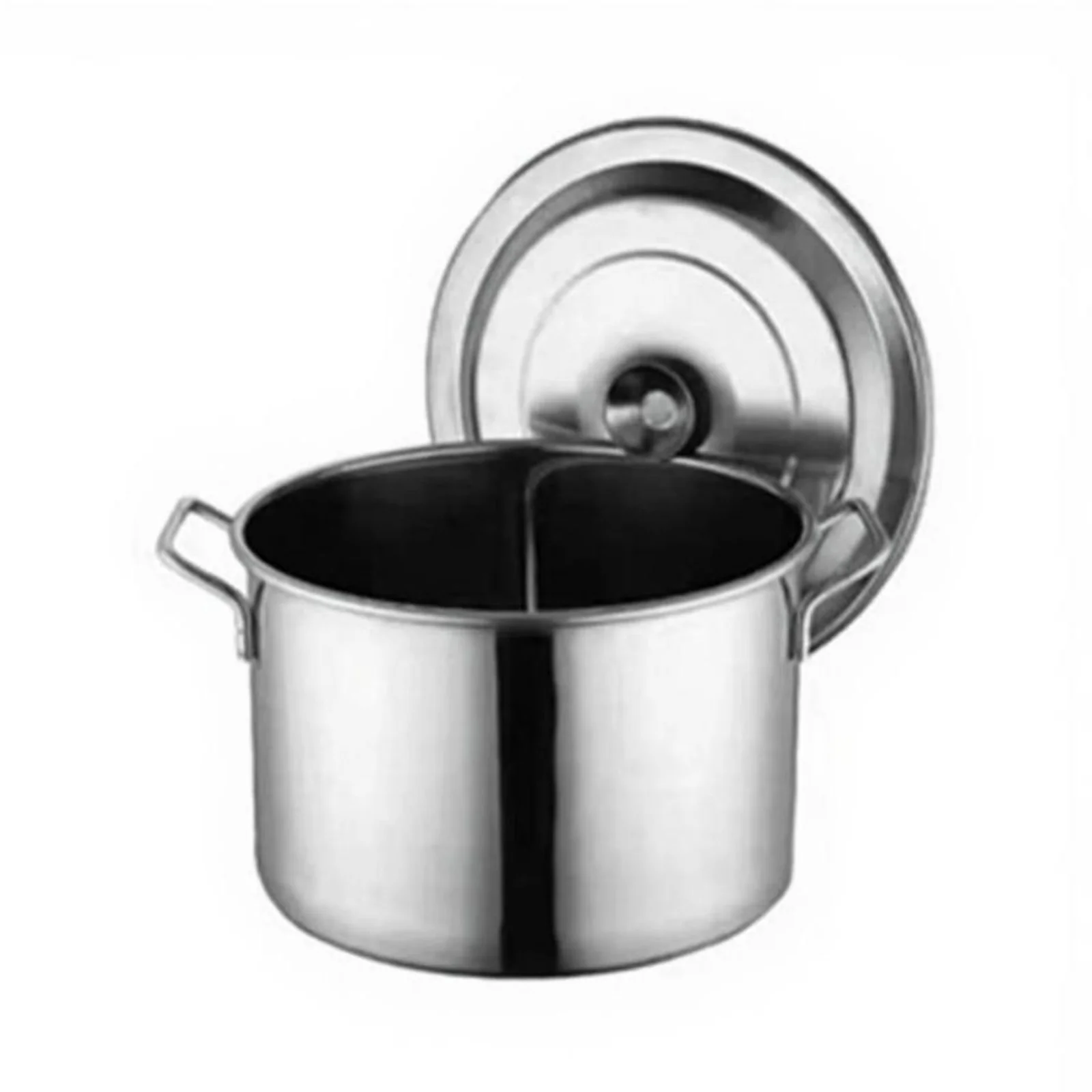 

Stainless Steel Hot Pot, Divided, Multipurpose, Party, Lid Included