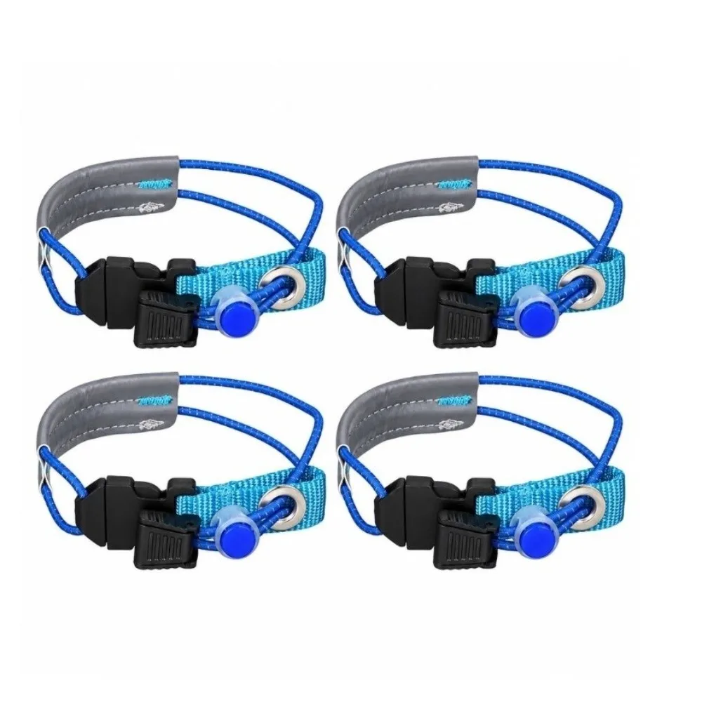 4PCS Adjustable Bike Leg Straps High Elastic Reflective Cycling Pants Band Comfortable Fit Secure Fit Reflective Bike Leg Strap