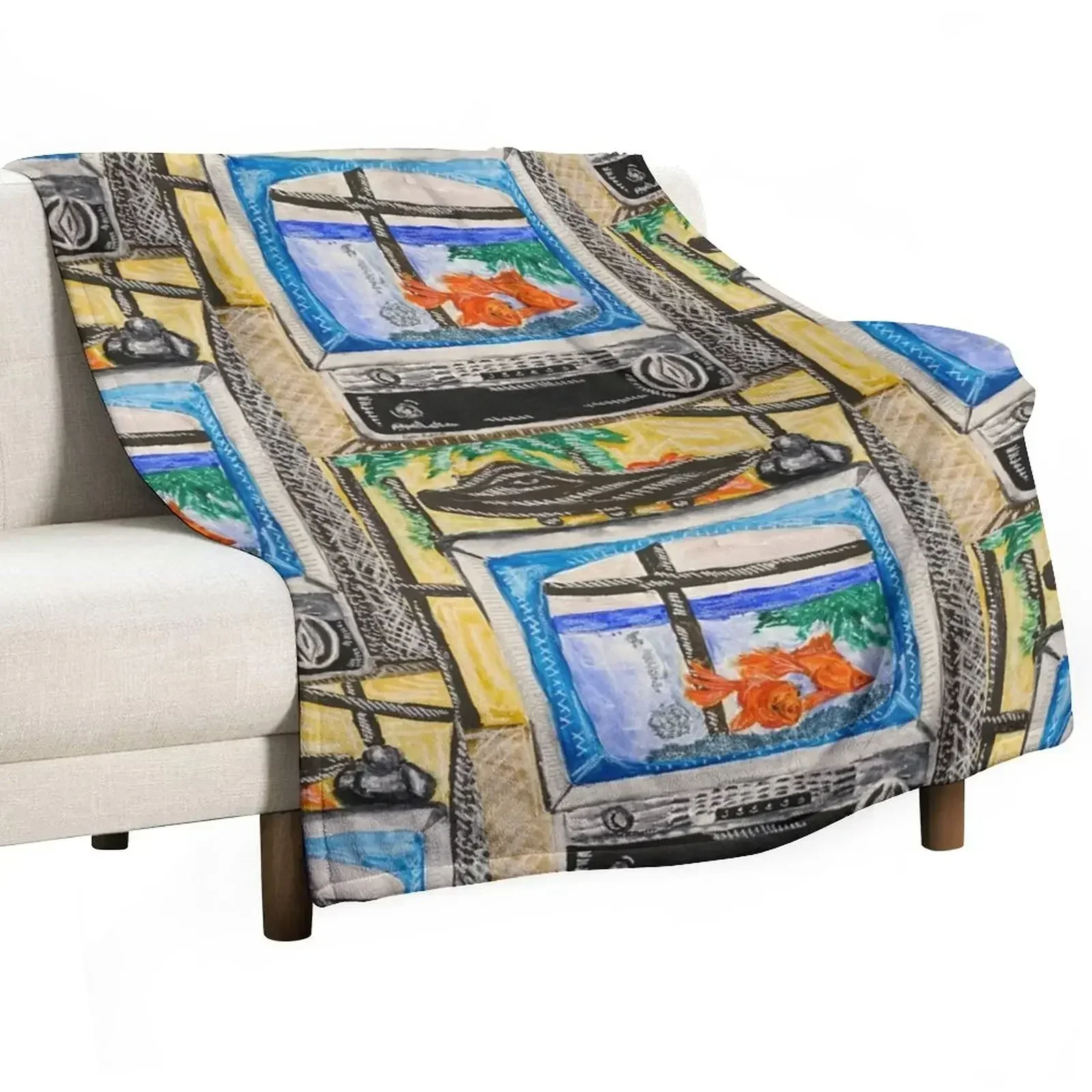 Change the Channel Throw Blanket halloween Single Retros Thermals For Travel christmas gifts Loose Blankets