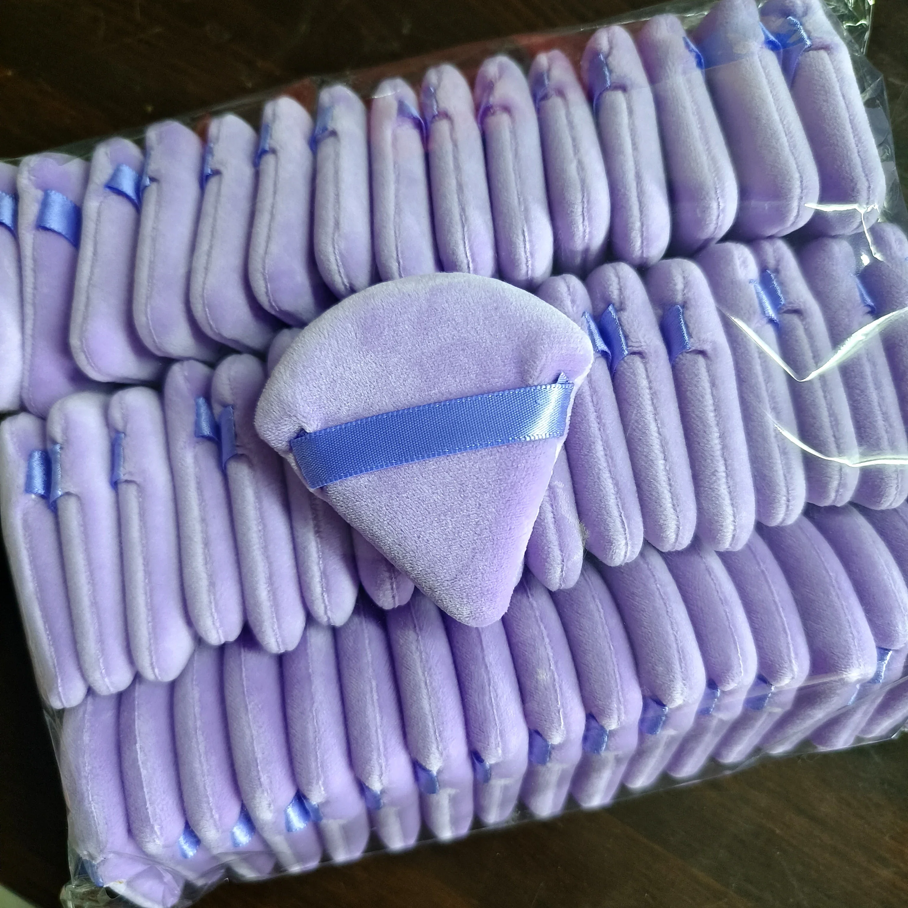 الجملة 50 قطعة من مسحوق المثلث الصغير - نسيج مخملي من القطن الناعم، إسفنجة مكياج للوجه قابلة للغسل لتطبيق مستحضرات التجميل الخالية من العيوب #6