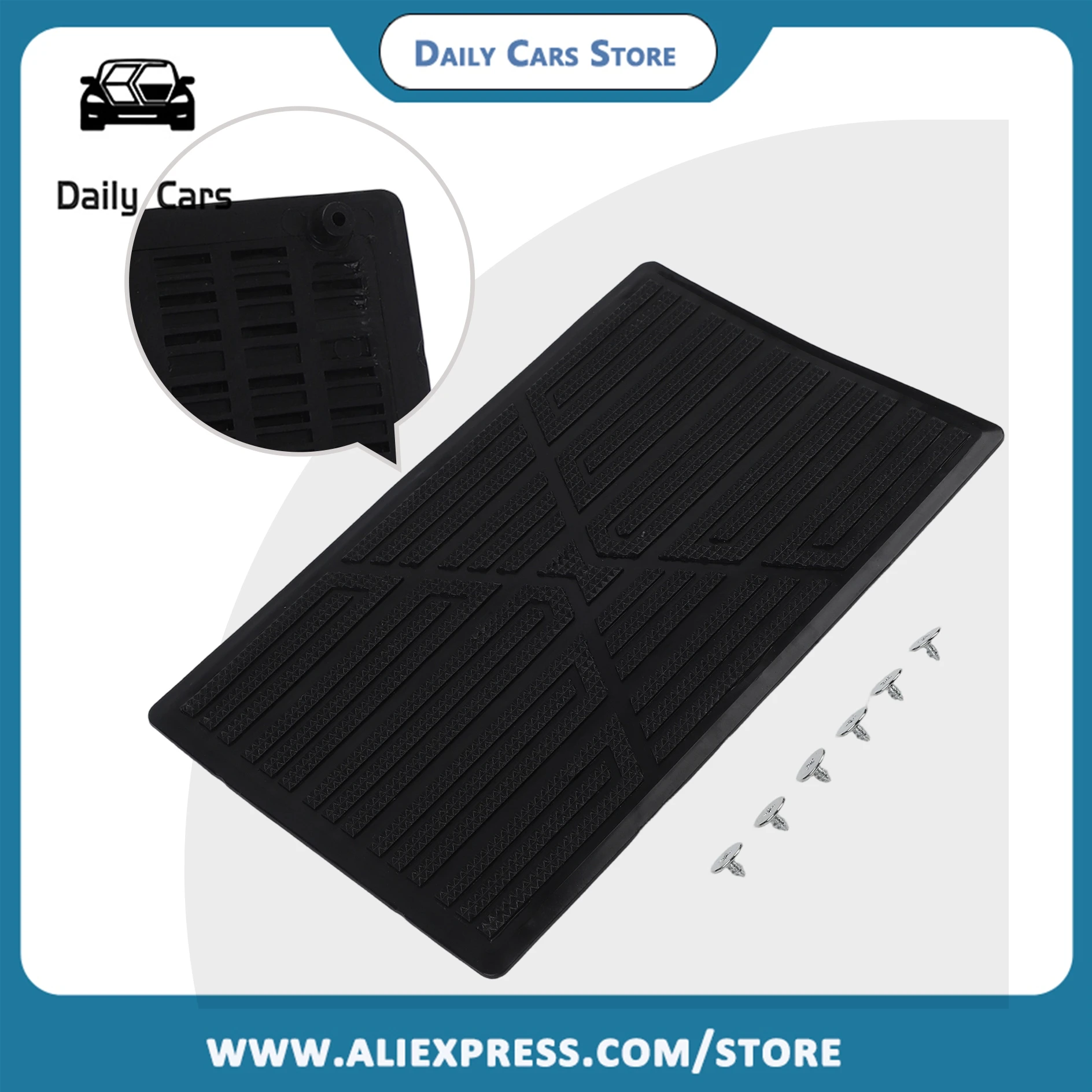 23x15cm Car Anti-skid Floor Pad PVC Pedal Plate Foot Heel Scuff Plate Universal Auto Cover Mat Non-slip Carpet Patch