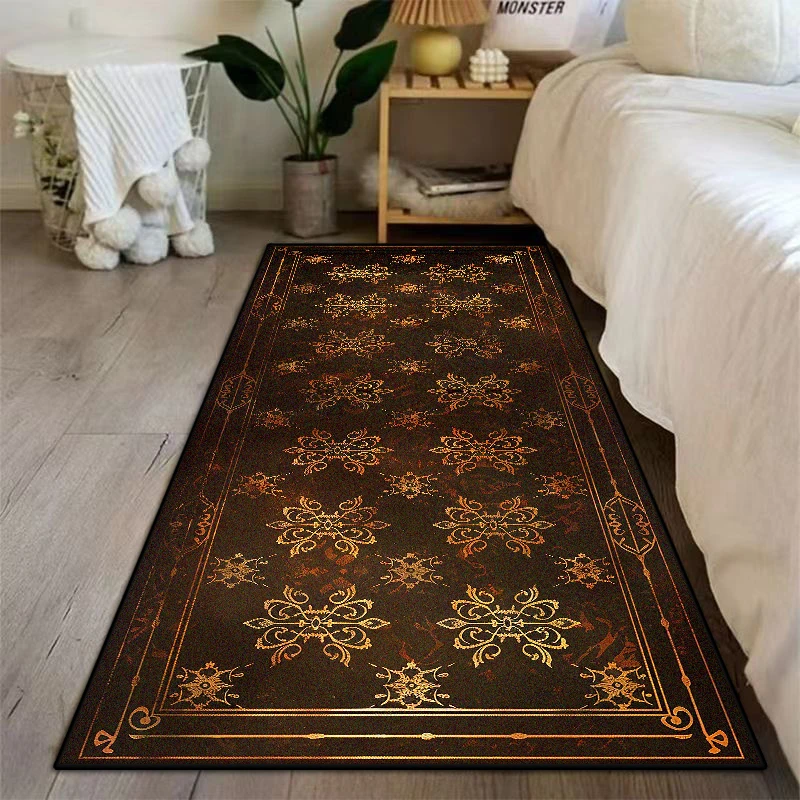 

Luxury Room Decoration Aesthetic Bedroom Bedside Rug Soft Antiskid Home Corridor Decor Long Carpet Easy Clean Entrance Door Mat