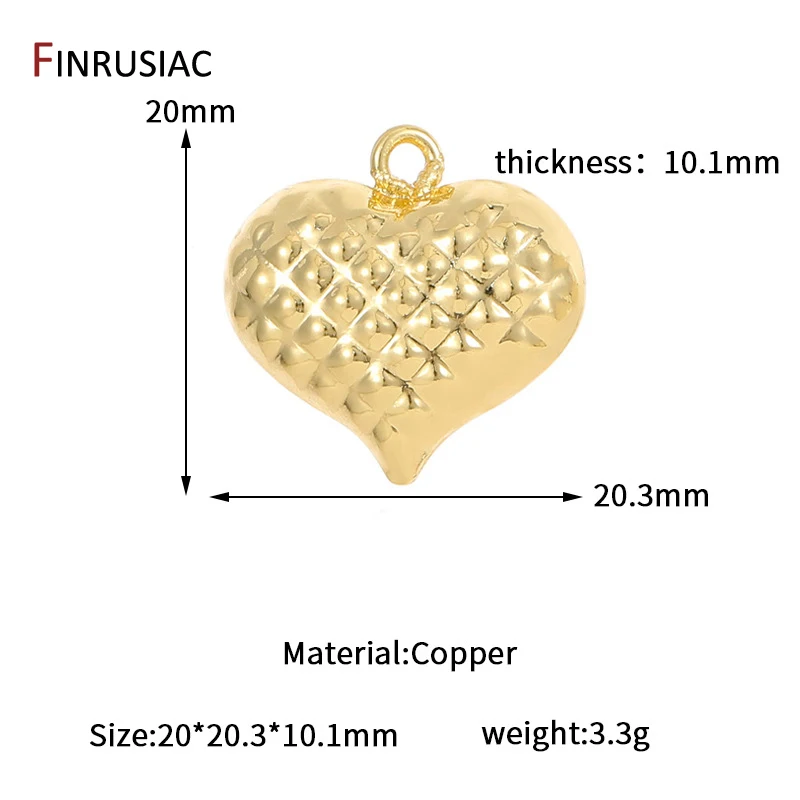 Multi Styles 14K vergoldetes Messing Herz Charms für Schmuckherstellung Zubehör, DIY Ohrringe Armband Halskette Anhänger Zubehör – Detail 14