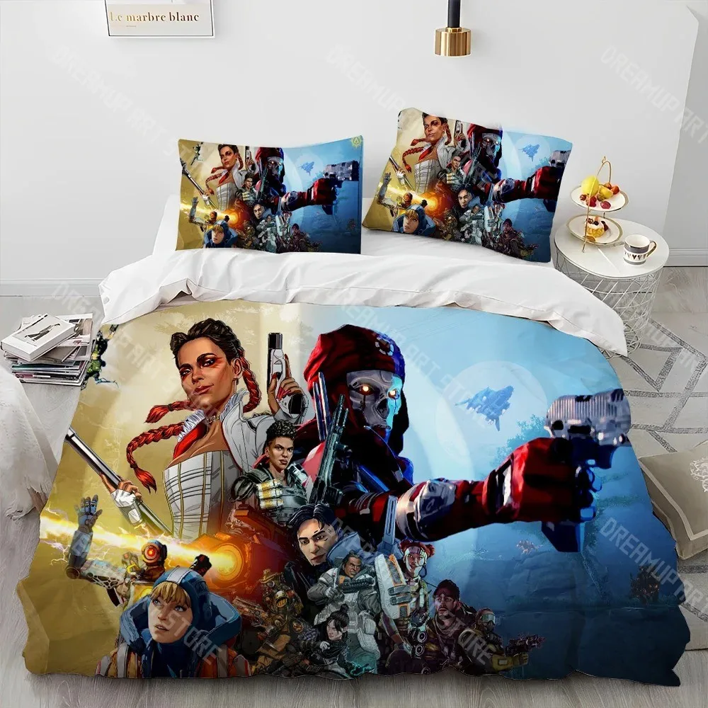 3D Printed A-Apex Legends Game Bedding Set for Boys Girls Duvet Cover And Pillowcase Twin Queen King Full Single Double Sizes