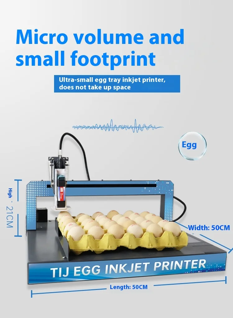 New Chicken Egg Printer Chicken Shell Inkjet Printer Egg Barcode Stamping Machine Touch Screen Egg Letters Coding Machine