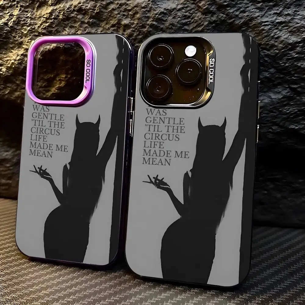 1 قطعة قسم الشعراء المستذن كلمات الموضة IMD اللون الفضي شل آيفون 17 الهواء 16 15 14 13 12 11 زائد برو ماكس زائد