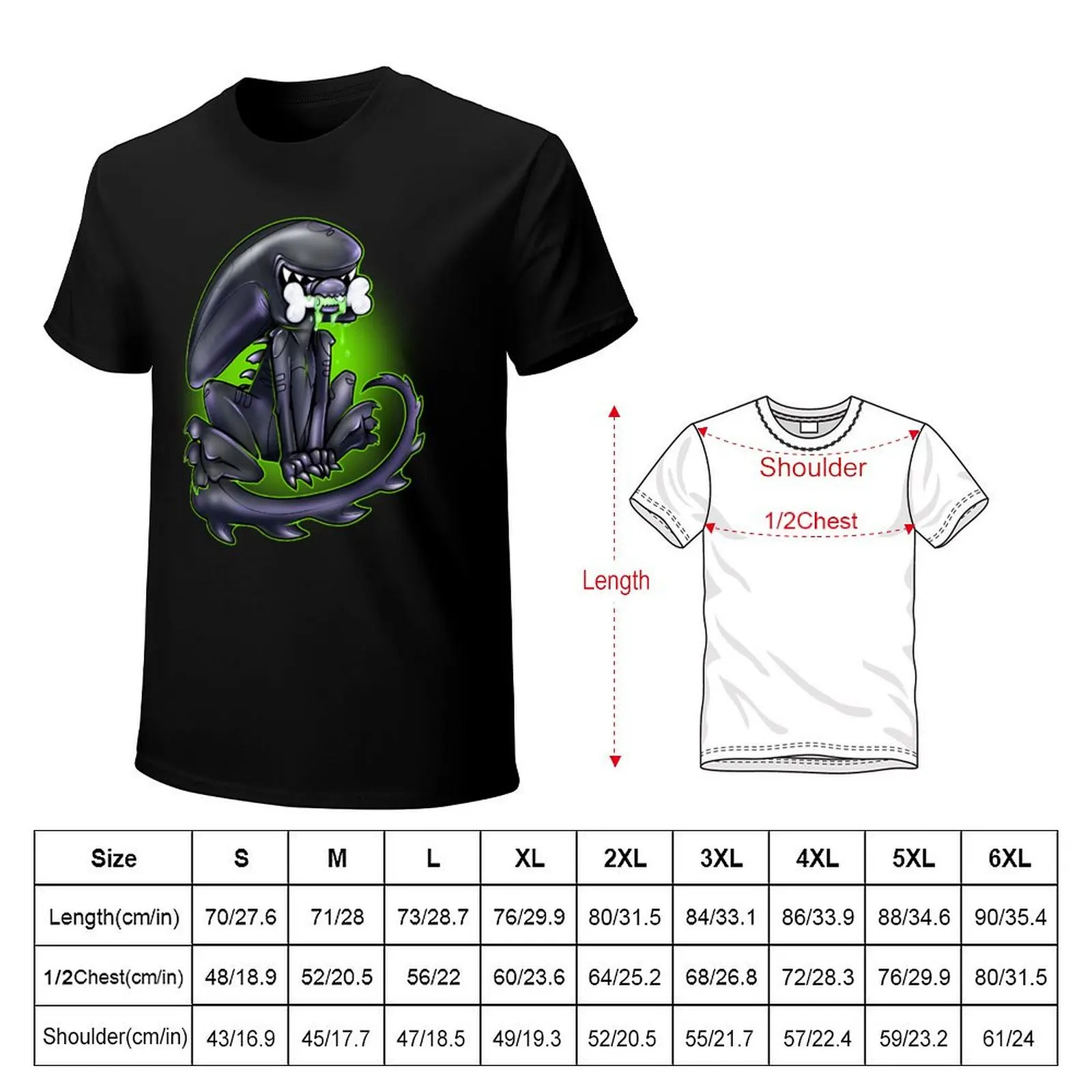 Alien Xeno T-Shirt Work Wear Simple Tee Shirt