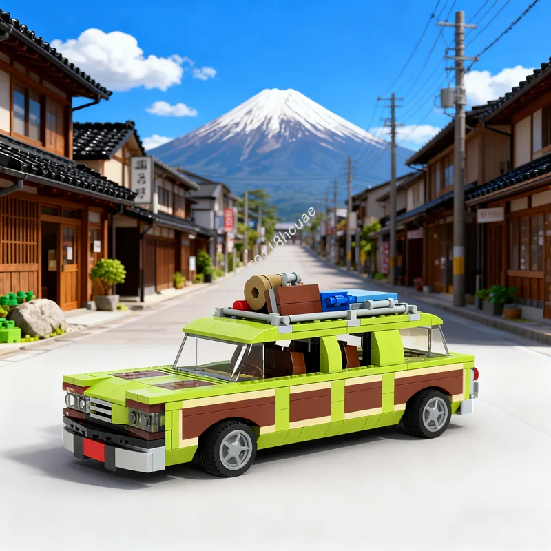 385 قطعة MOC الوطنية لامبون S عربة الملكة سيارات نموذج اللعب اللبنات العمارة هدايا عيد الميلاد تجميع لتقوم بها بنفسك فكرة الاطفال #1